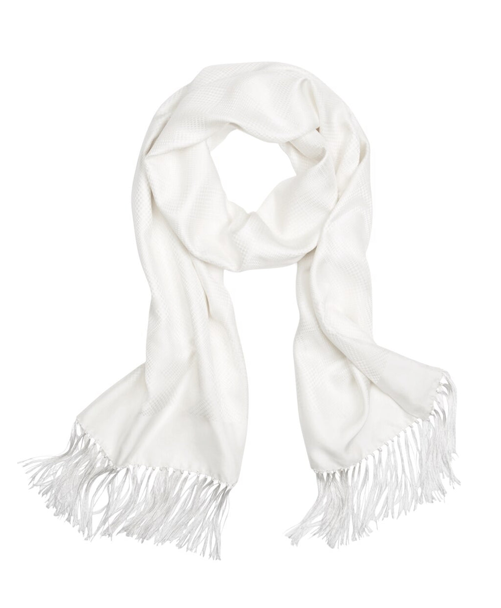 Houndstooth Jacquard Formal Scarf