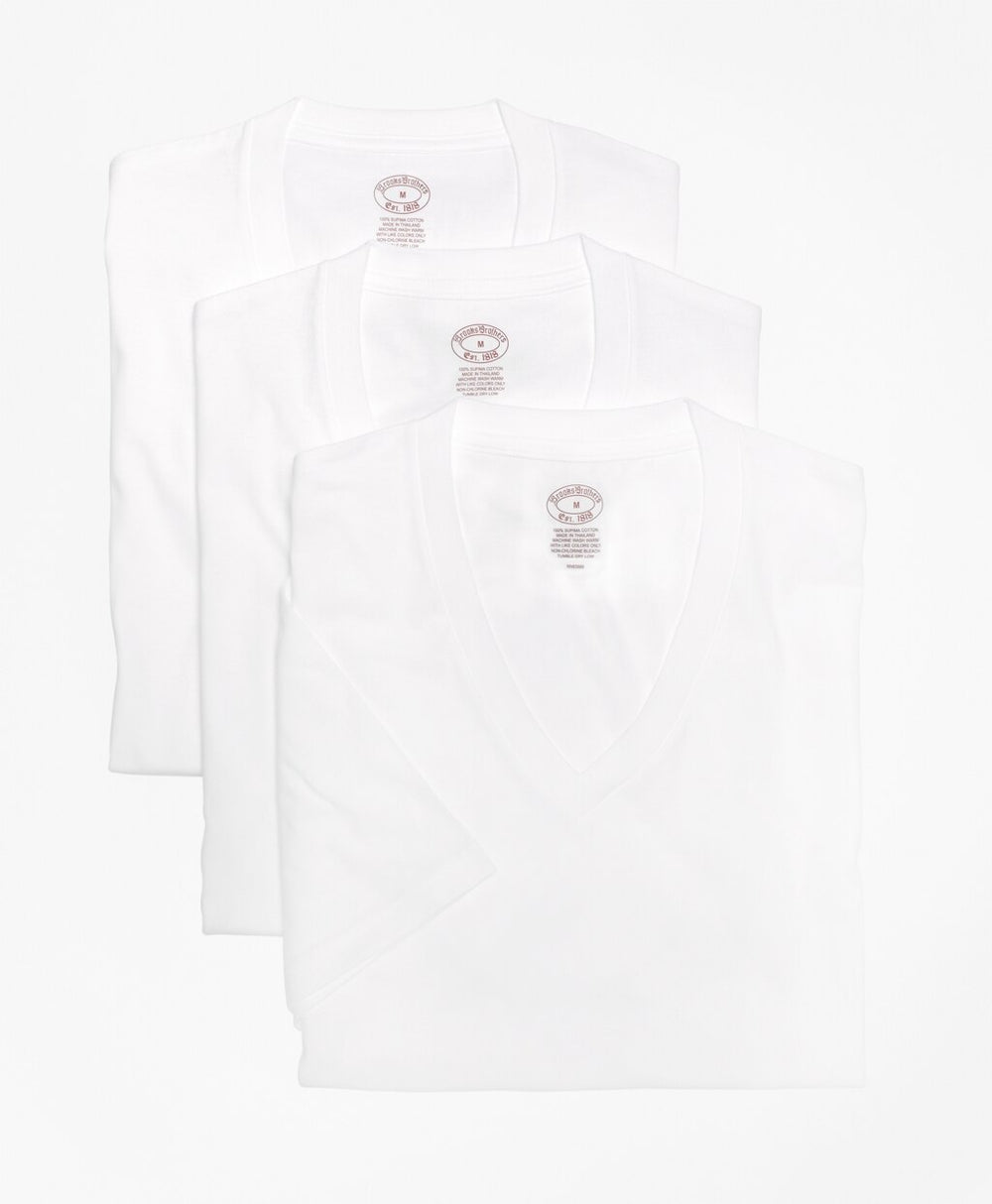 Supima® Cotton V-Neck Undershirt - Three Pack