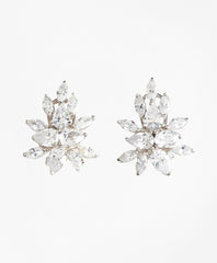 Marquis-Cut Cluster Stud Earrings