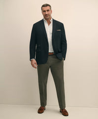 Outline Stripe Shirt Big & Tall Stretch Cotton Non-Iron Oxford Polo Button Down Collar