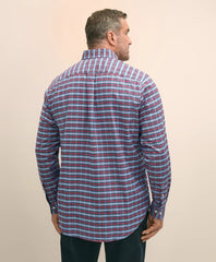 Big & Tall Stretch Cotton Non-Iron Oxford Polo Button Down Collar Royal Stewart Tartan Shirt