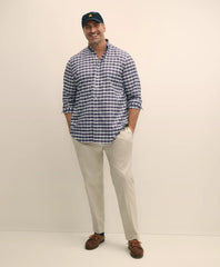 Royal Stewart Tartan Shirt Big & Tall Stretch Cotton Non-Iron Oxford Polo Button Down Collar