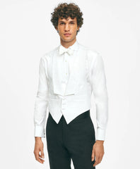 Black Fleece Formal Vest in Cotton Pique