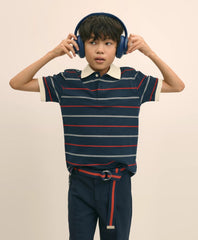 Boys Cotton-Blend Pique Polo Shirt