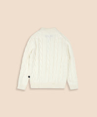 Boys Cotton Cable Knit Quarter-Zip Sweater
