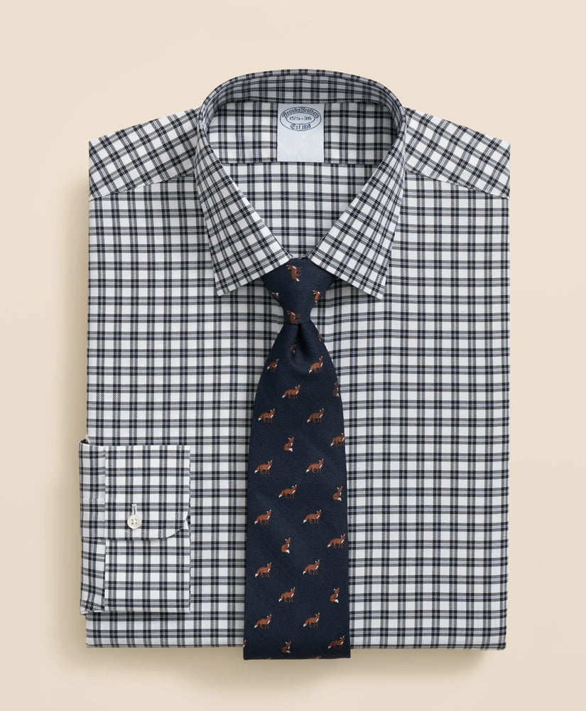 Dress Shirt Brooks Brothers Explorer Collection Non-Iron Twill Ainley Collar Check