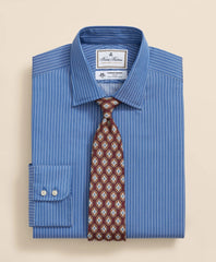 Brooks Brothers x Thomas Mason® Cotton Poplin Ainsley Collar Striped Dress Shirt