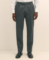 Classic Fit Cotton Herringbone Suit Pants