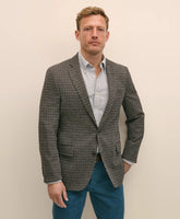 Classic Fit Cotton Wool Blend Knit Houndstooth Sport Coat