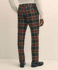 Classic Fit Wool-Blend Tartan Dress Pants