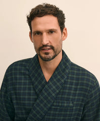 Cotton Flannel Tartan Robe