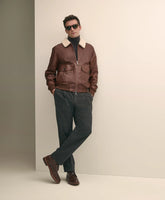 Cotton Pleated Side-Tab Chino