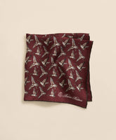 Duck Motif Silk Pocket Square