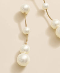 Floating Faux-Pearl Drop Earrings