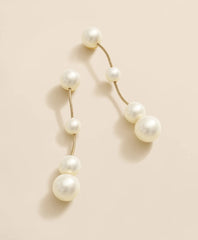 Floating Faux-Pearl Drop Earrings
