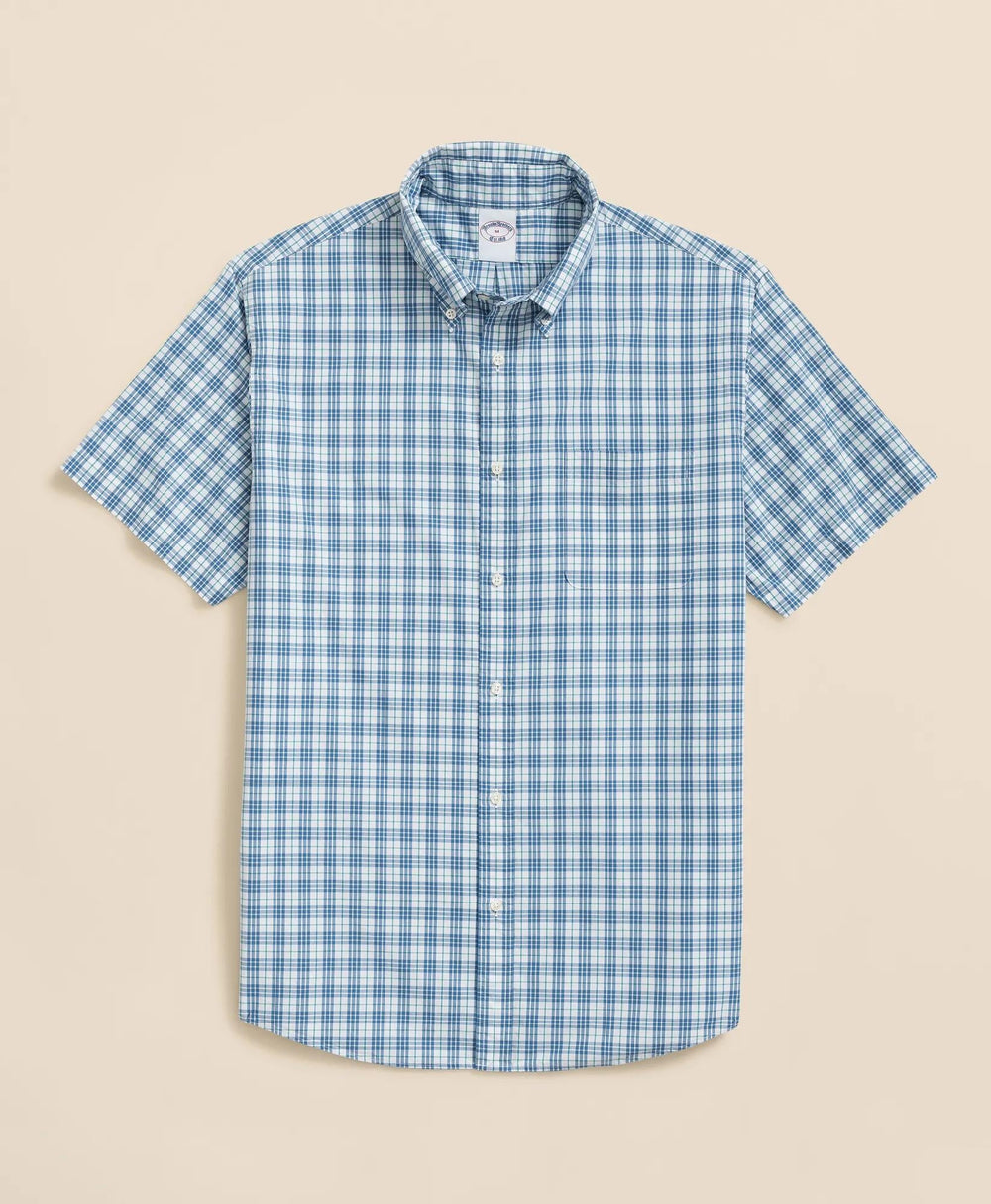 Poplin Short-Sleeve Grid Checks Friday Shirt