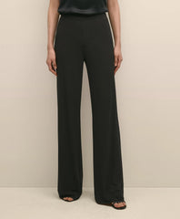 Elastic Back Matte Jersey Pants High-Waisted