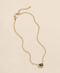 Loni Paul Asymmetrical Labradorite Bar Necklace in 14K Plated Gold