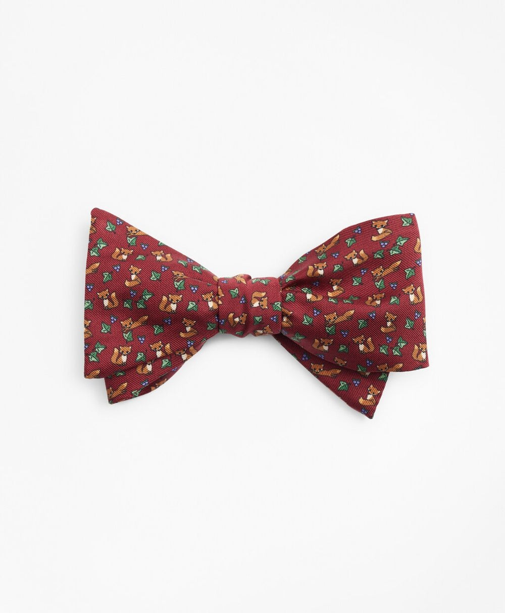Fox Print Bow Tie