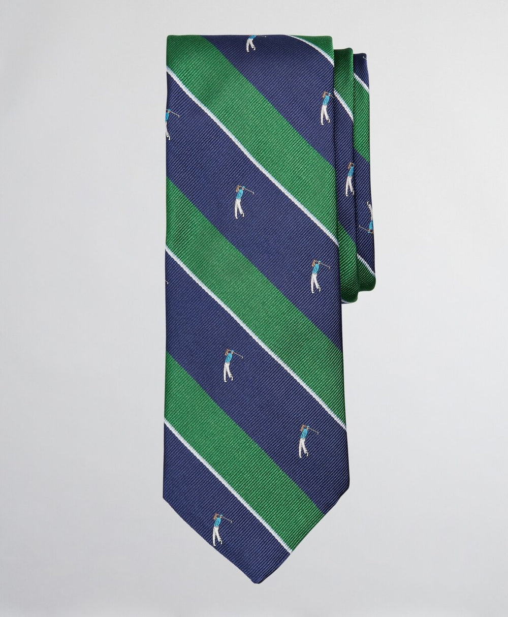 Golf Player Stripe Tie