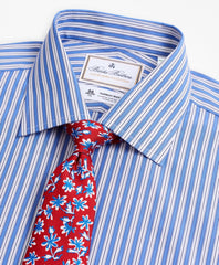 Luxury Collection Milano Slim-Fit Dress Shirt, Franklin Spread Collar Outline Stripe