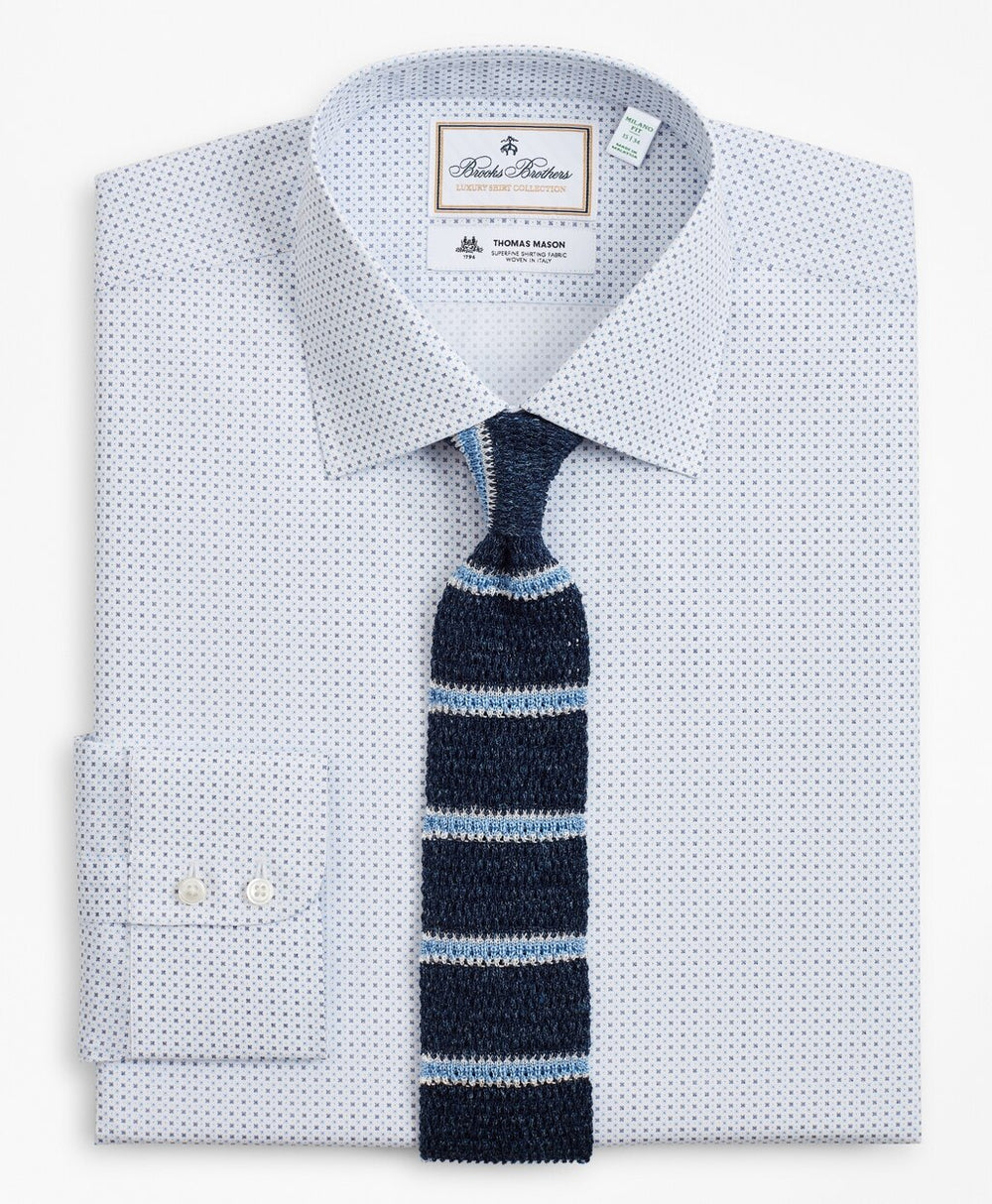 Luxury Collection Milano Slim-Fit Dress Shirt, Franklin Spread Collar Geo Print