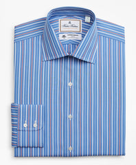 Luxury Collection Milano Slim-Fit Dress Shirt, Franklin Spread Collar Multi-Stripe