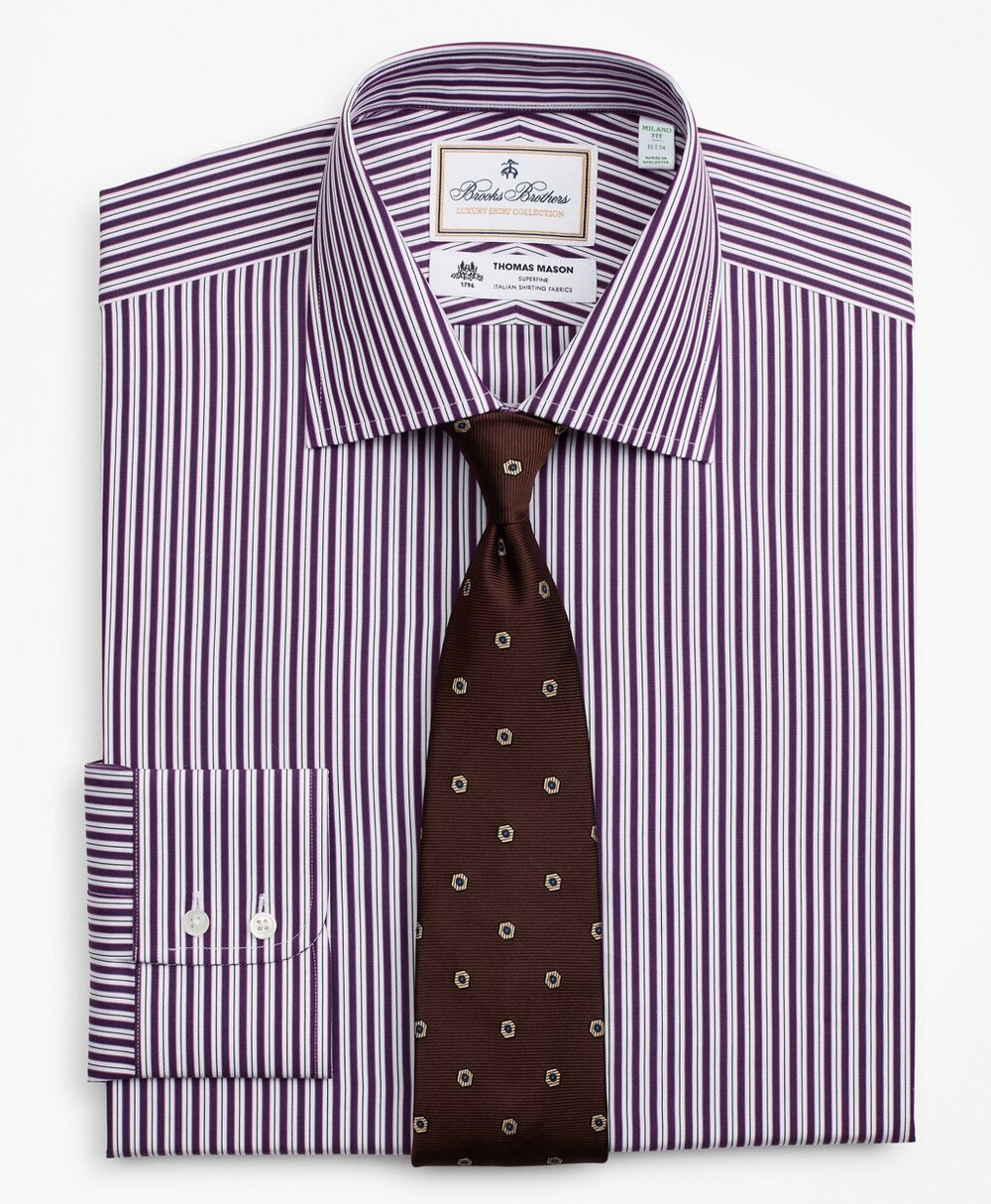 Luxury Collection Madison Classic-Fit Dress Shirt, Franklin Spread Collar Double-Stripe