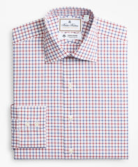 Luxury Collection Milano Slim-Fit Dress Shirt, Franklin Spread Collar Bold Windowpane