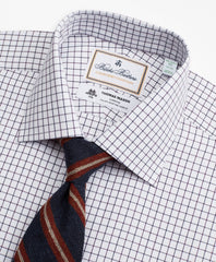 Luxury Collection Milano Slim-Fit Dress Shirt, Franklin Spread Collar Fine Windowpane