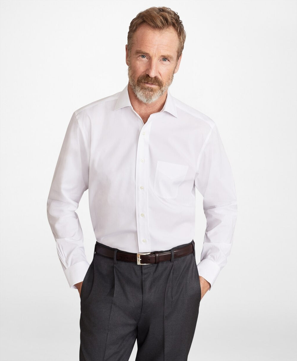 Madison Classic-Fit Dress Shirt, Performance Non-Iron with COOLMAX®, Ainsley Collar Twill