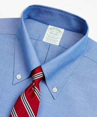 Stretch Milano Slim-Fit Dress Shirt, Non-Iron Pinpoint Button-Down Collar