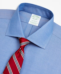 Stretch Milano Slim-Fit Dress Shirt, Non-Iron Pinpoint English Collar