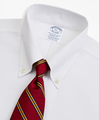Stretch Regent Fitted Dress Shirt, Non-Iron Pinpoint Short-Sleeve