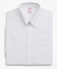 Stretch Madison Classic-Fit Dress Shirt, Non-Iron Pinpoint Short-Sleeve