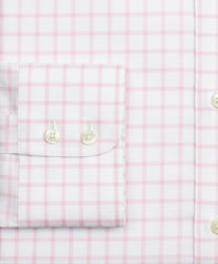 Stretch Madison Classic-Fit Dress Shirt, Non-Iron Twill Button-Down Collar Grid Check