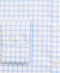 Stretch Regent Fitted Dress Shirt, Non-Iron Twill Ainsley Collar Grid Check