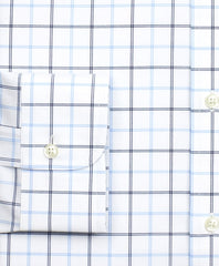 Stretch Soho Extra-Slim-Fit Dress Shirt, Non-Iron Poplin Ainsley Collar Double-Grid Check