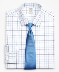 Stretch Soho Extra-Slim-Fit Dress Shirt, Non-Iron Poplin Ainsley Collar Double-Grid Check