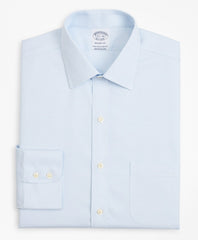 Stretch Regent Fitted Dress Shirt, Non-Iron Twill Ainsley Collar Micro-Check