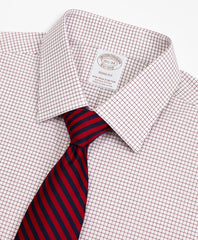 Stretch Soho Extra-Slim-Fit Dress Shirt, Non-Iron Poplin Ainsley Collar Small Grid Check