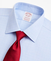 Stretch Madison Classic-Fit Dress Shirt, Non-Iron Royal Oxford Ainsley Collar Glen Plaid