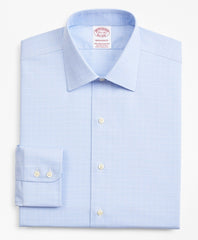 Stretch Madison Classic-Fit Dress Shirt, Non-Iron Royal Oxford Ainsley Collar Glen Plaid
