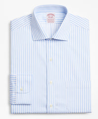 Stretch Madison Classic-Fit Dress Shirt, Non-Iron Twill English Collar Bold Stripe