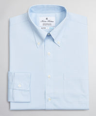 Regent Fitted Dress Shirt, Performance Non-Iron with COOLMAX®, Button-Down Collar Twill Check