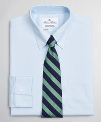 Regent Fitted Dress Shirt, Performance Non-Iron with COOLMAX®, Button-Down Collar Twill Check