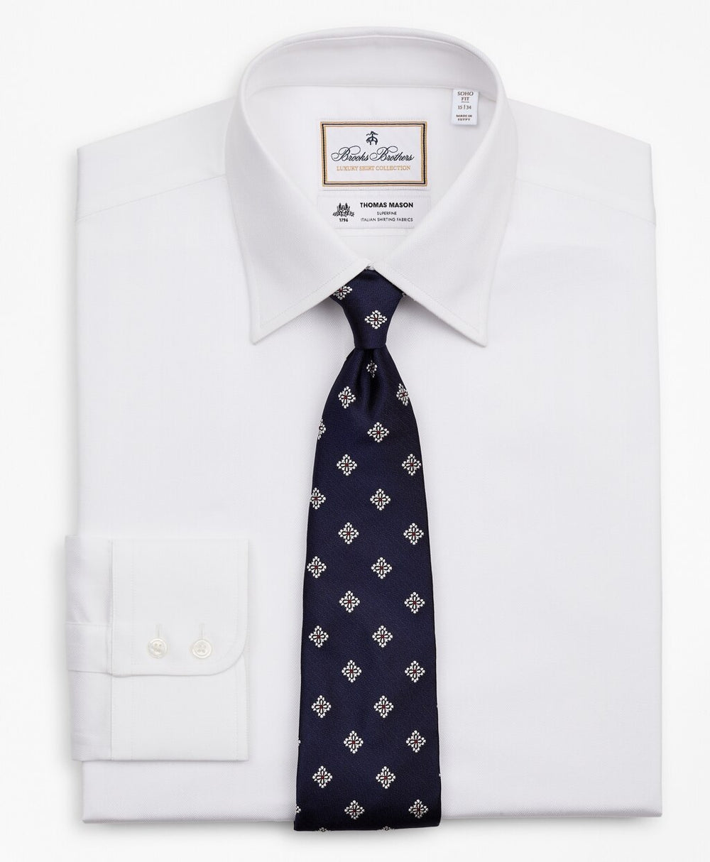 Luxury Collection Soho Extra-Slim-Fit Dress Shirt, Franklin Spread Collar Herringbone