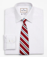 Luxury Collection Milano Slim-Fit Dress Shirt, Franklin Spread Collar Stripe