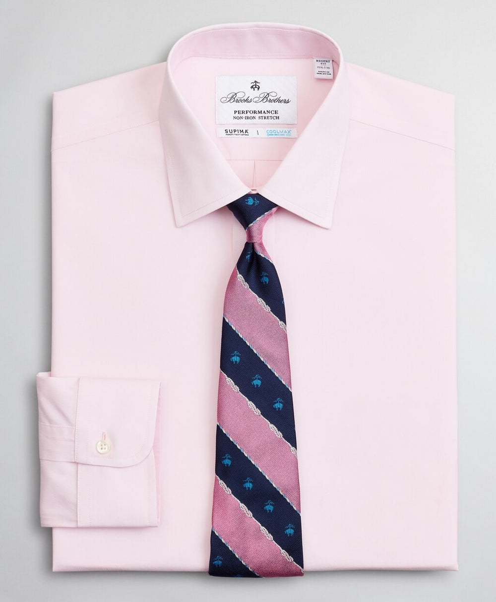 Regent Fitted Dress Shirt, Performance Non-Iron with COOLMAX®, Ainsley Collar Twill