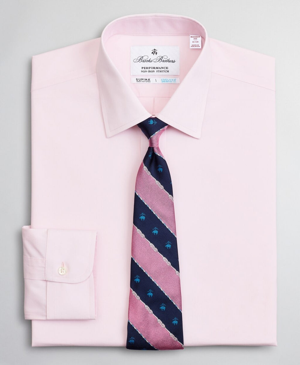 Madison Classic-Fit Dress Shirt, Performance Non-Iron with COOLMAX®, Ainsley Collar Twill